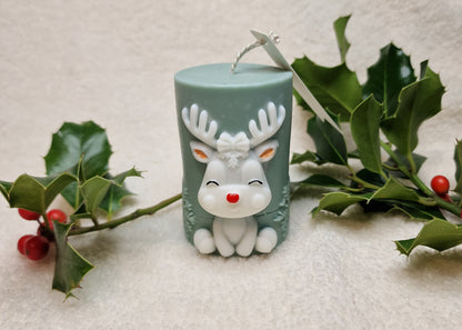 Rentier – Dekorative Zylinderkerze